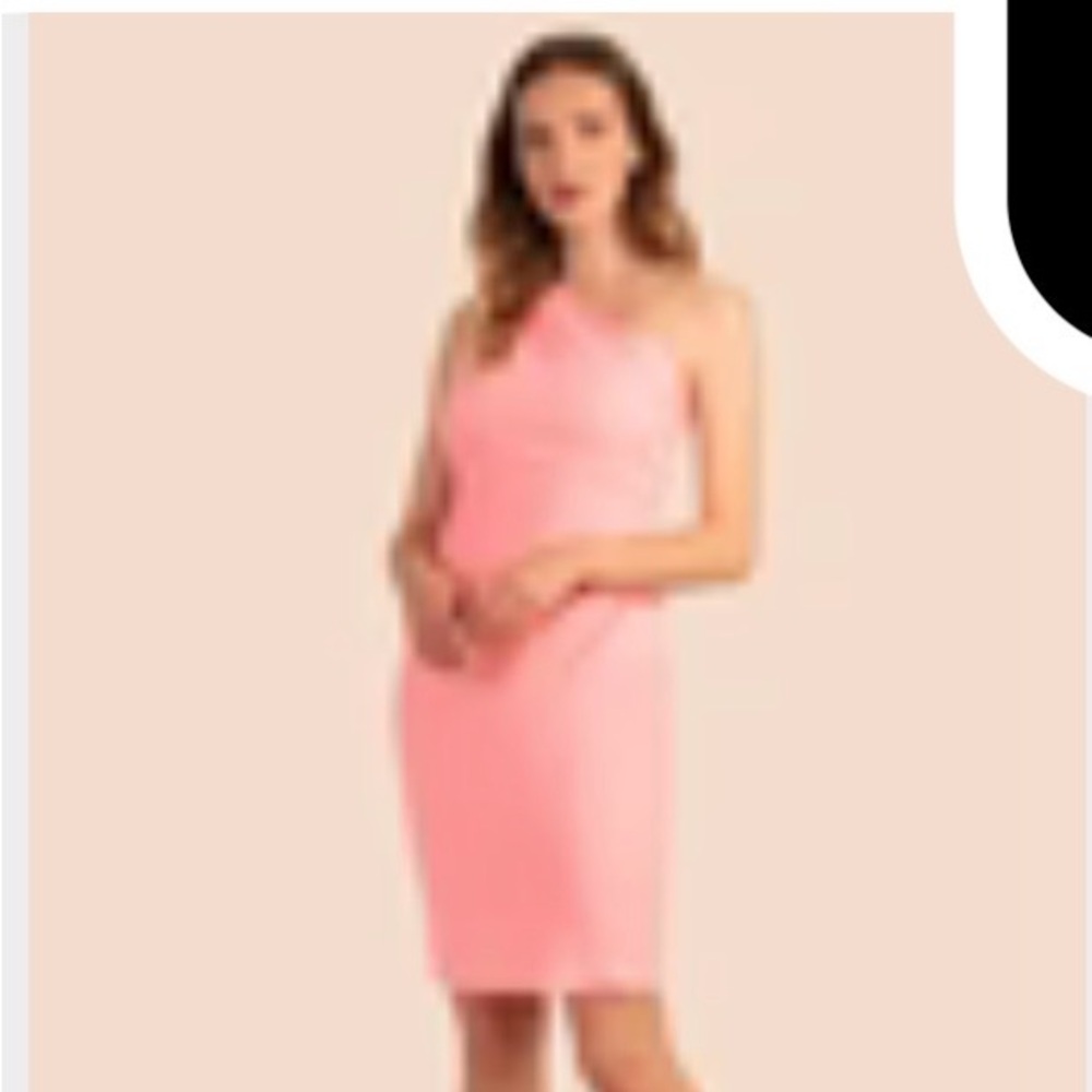 Trina Turk One Shoulder Dress in Pink